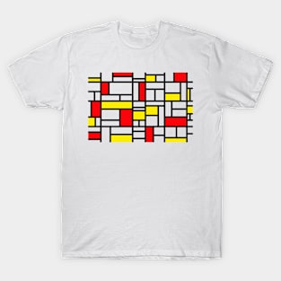 Abstract mosaic pattern grid with random colours T-Shirt